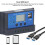 Regolatore di carica solare LCD, 20A, 12V/24V, 2 USB 5