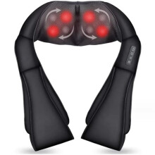Shiatsu Back and Neck Massager with Heat, Deep Tissue Electric 4D Massage Pillow for Neck and Shoulder Relief, Not Cordless