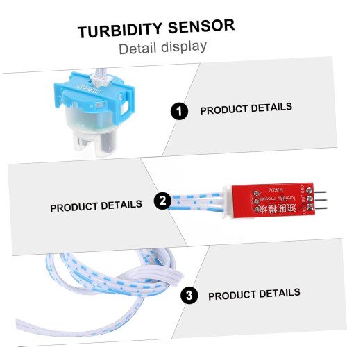 Plastic Turbidity Sensor Water Monitoring Module for Electronics, Easy Installation, Compatible with Arduino and Raspberry Pi 2