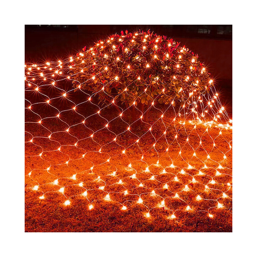 (Red,6X4M)Cadena De Luz De Malla De Color ProteccióN Contra La Lluvia DecoracióN NavideñA Para Patios-image