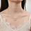 Collana con pendente a perla geometrica lunghezza alla clavicola bianca 5
