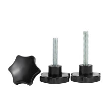 M4 M5 M6 M8 M10 M12 Star Shape Thread Clamping Handle Bolt Bakelite Hand Knob 60mm M10 Plastic Steel Tightening Screw
