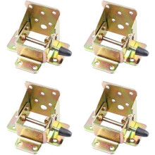 4pcs Self-Locking Hinges for Folding Tables and Chairs, Heavy Duty Metal, Adjustable for Workbench and Stand Use