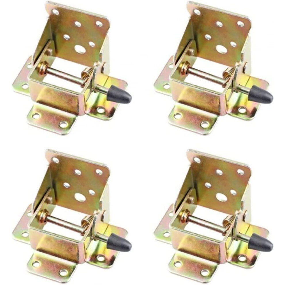4Pcs Self-Locking Hinges For Folding Tables And Chairs, Heavy Duty Metal, Adjustable For Workbench And Stand Use 6482260687957
