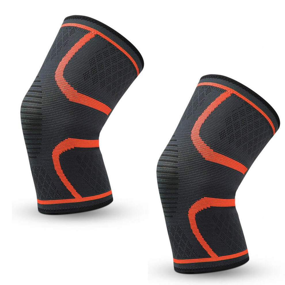 Knee Brace Compression Sleeve Support for Pain Relief, ACL, PCL, Meniscus Tear, H-XL Size for Running and Gym