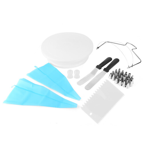 33Pcs Kitchen Cake Decorating Turntable Rotating 1