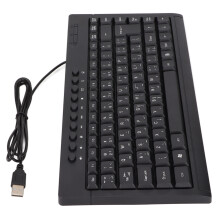 Mini 301A Teclado USB cableado de 95 teclas, negro, 1,5 m