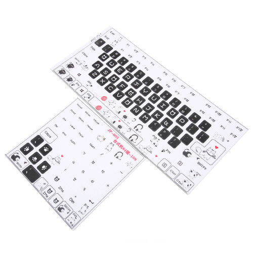 Keyboard Stickers PVC Clear Frosted Pattern 1