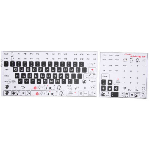 Keyboard Stickers PVC Clear Frosted Pattern