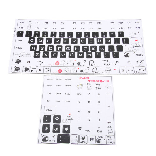 Keyboard Stickers PVC Clear Frosted Pattern 2
