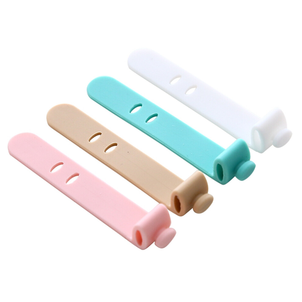 4Pcs Silicone Earphone Winder Wrap Cable Cord Wire 9387669873505