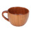 Wood Coffee Mug Tea Cup Retro Flat Base Handle Household School Office 2