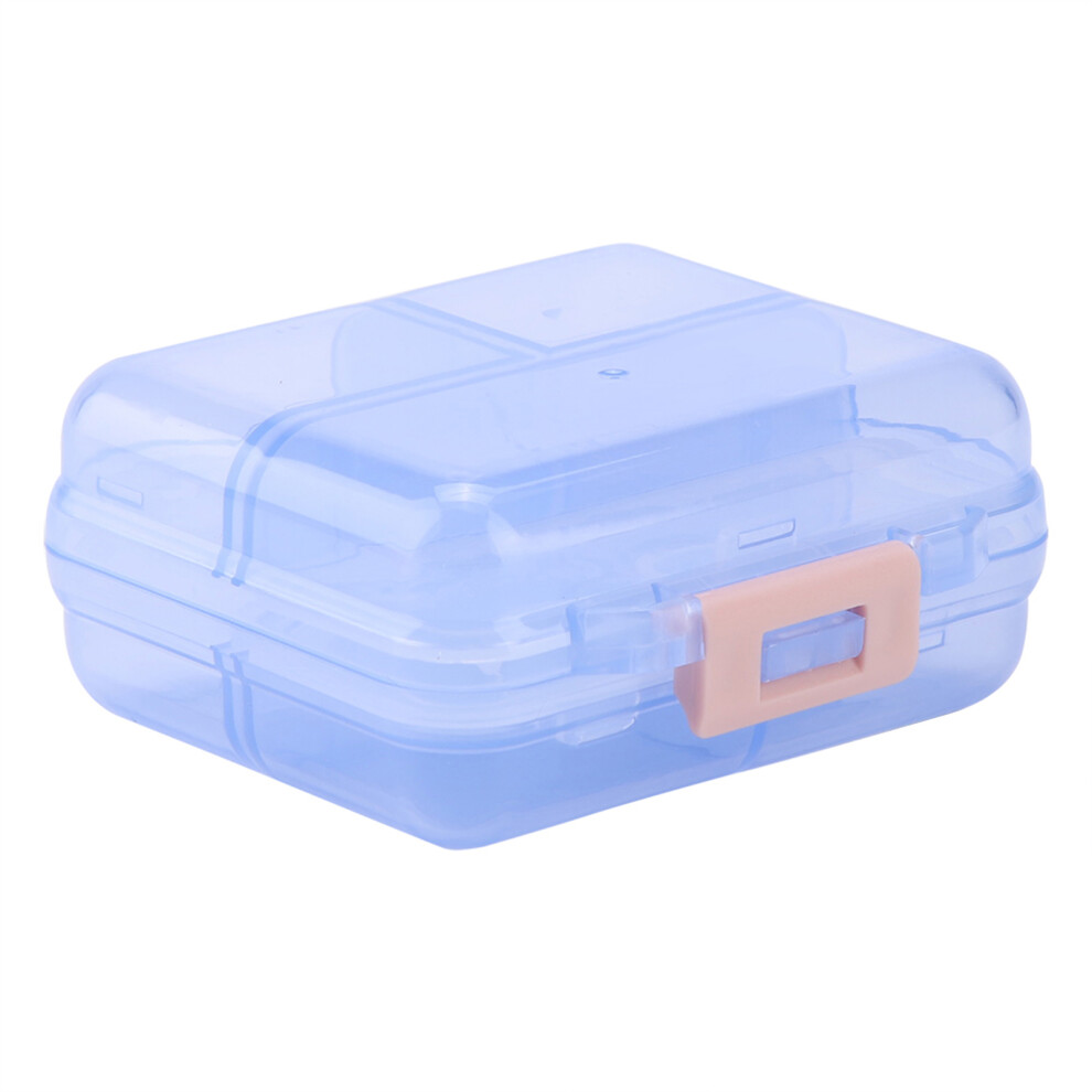 Blue 7 Grids Weekly Portable Medicine Tablet Pill Box