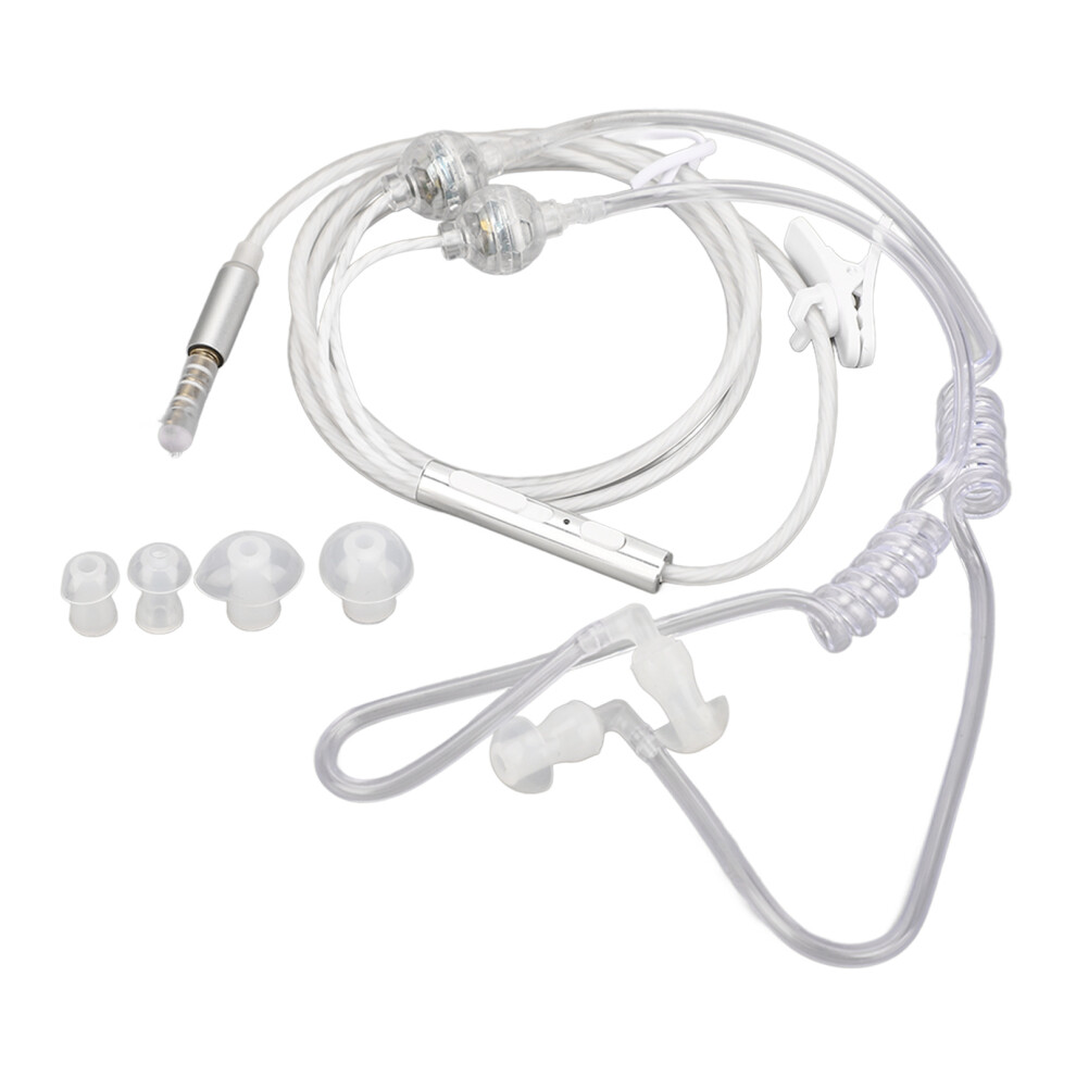 Air Tube Earbuds Ergonomic Radiation Free Noise White 9387669873758