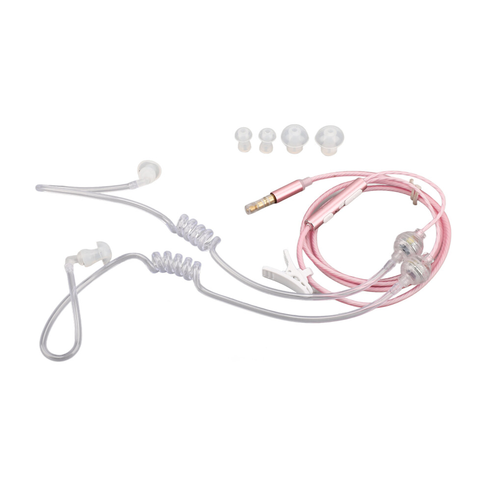 Air Tube Earbuds Ergonomic Radiation Free Noise Pink 9387669873789