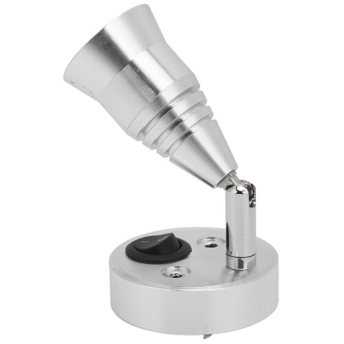 LED RV Reading Light 12V 3W Silver Flexible Interior with Switch