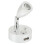 10V-30V RV LED Reading Light 3W Warm White Bedside Lamp, Metallic Silver 16
