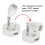 10V-30V RV LED Reading Light 3W Warm White Bedside Lamp, Metallic Silver 3