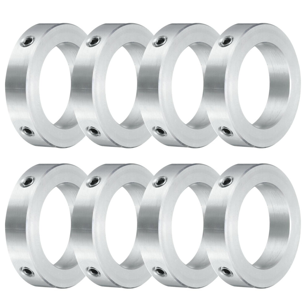 8Pcs Set Screw Collars 35Mm Bore Aluminum Shaft Collars 52Mm Od 12Mm Thick Stop Collar For Linear Rod Guide 6482260689425