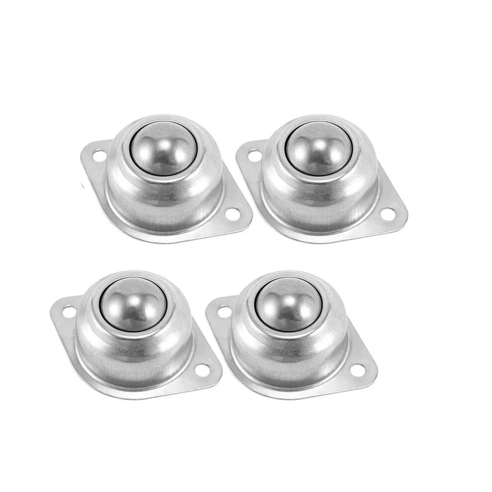 Caster Wheels 4Pcs 1/2 Inch Ball Transfer Roller Flange Mounted Steel Casters For Workbench Machinery Tables 6947110199610