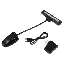 Portable 10 LED Clip on Music Stand Clamp Light