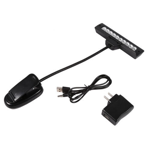Portable 10 LED Clip on Music Stand Clamp Light