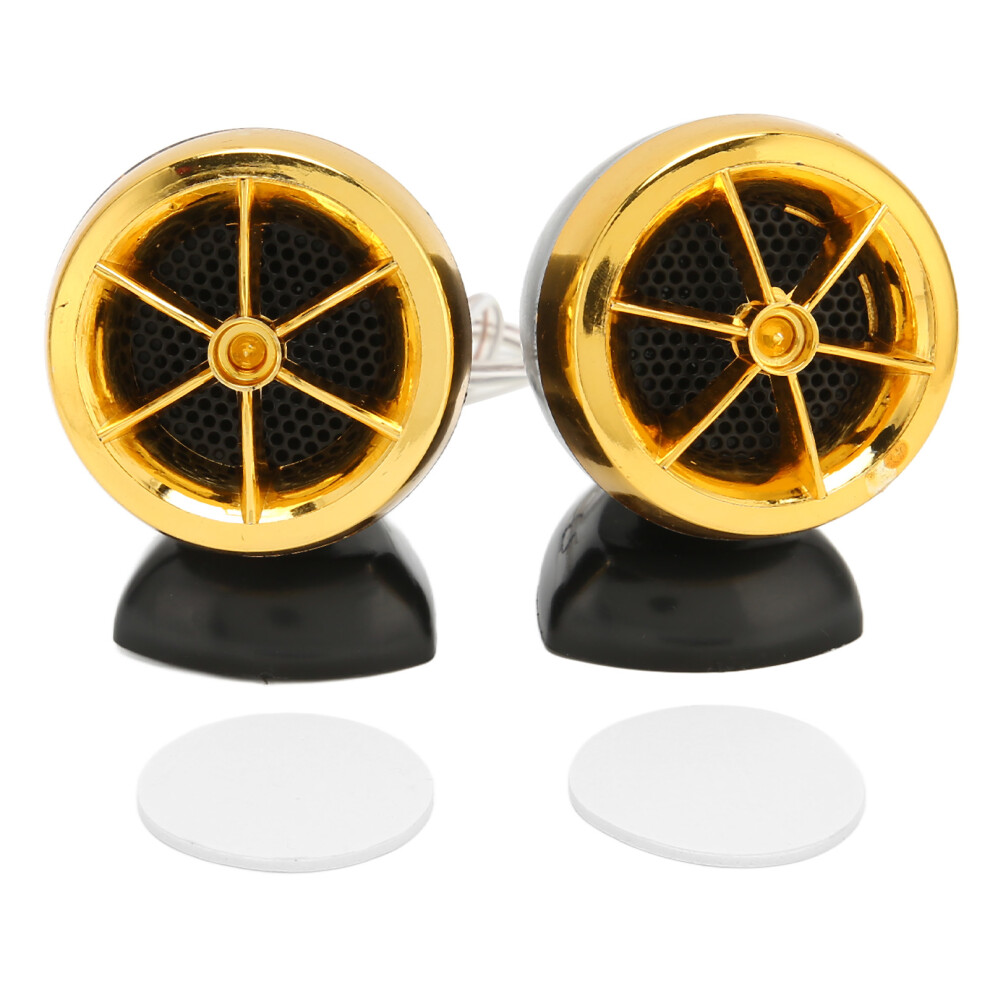 2Pcs Dome Tweeter 1200W Loudspeaker High Gold 9387669875226