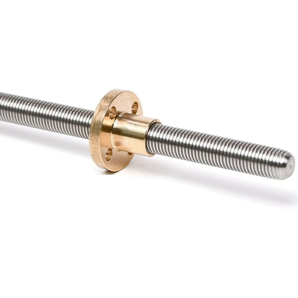 Lead Screw For 3D Printer T8, 8Mm Thread, 1Mm Lead, Length Options 100Mm-750Mm, Trapezoidal Rod With Copper Nuts 6947110199788