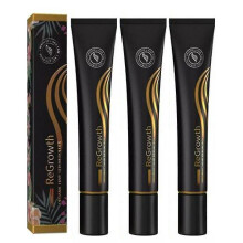 3pcs Regrowth Hair Serum Roller Set Hair Growth Serum Triple Roll-on Massager Hair Growth Essence for Men Women Anti-hair Loss
