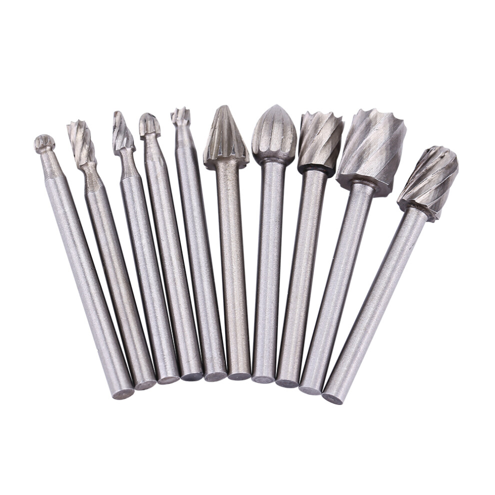 10Pcs High Speed Steel Burrs Rotary Files 9387669875882