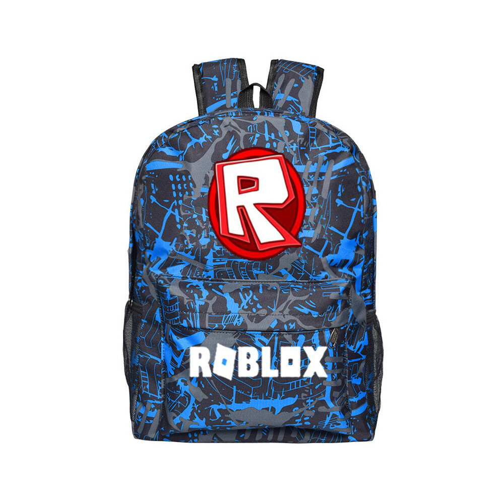 (R)Roblox Mochila Bolso Escolar NiñOs Estudiantes Bolsa De Libro Mochila De DíA Ventilador Bolsas De Viaje-image