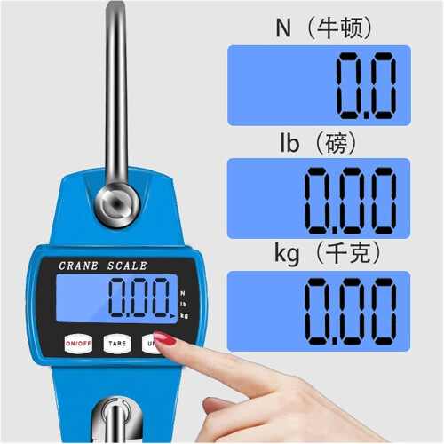 Digital Crane Scale 300KG Mini Hanging Scale with Precision Sensor Portable Hook Industrial Scale N/lb/kg Unit Conversion 1