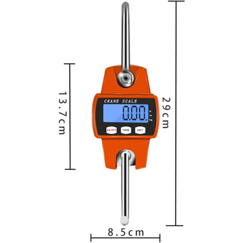 Digital Crane Scale 300KG Mini Hanging Scale with Precision Sensor Portable Hook Industrial Scale N/lb/kg Unit Conversion 2