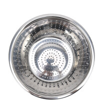 24cm Rustproof Stainless Steel Vegetable Washing Basket - Silver for Kitchen