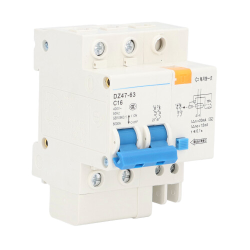 DZ47-63 C16 Interruttore differenziale da guasto a terra 16A 30mA 400V 1