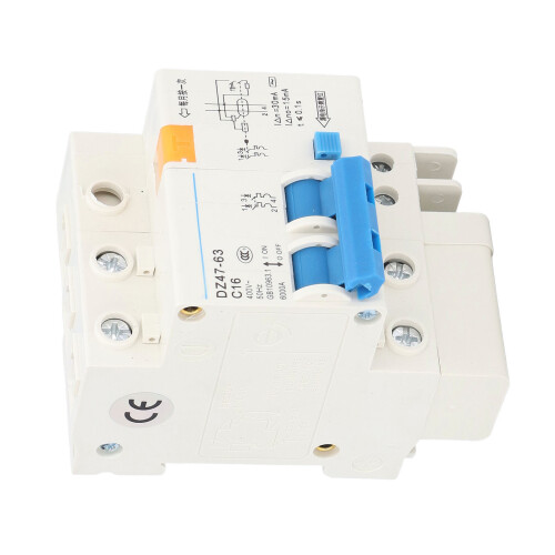 DZ47-63 C16 Interruttore differenziale da guasto a terra 16A 30mA 400V 2