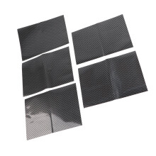 Pellicola wrap effetto fibra di carbonio impermeabile per auto RC, 5 pezzi, per scocca e cofano, facile da applicare.