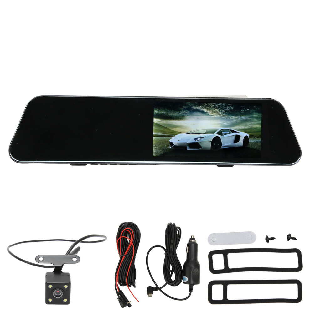 Rearview Mirror Dash Cam Driving Recorder 4.3In 9387669890236