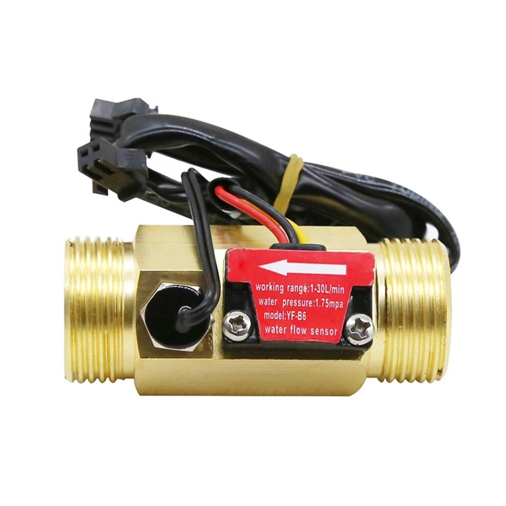 1/2" 3/4" Flow Sensor Hall Effect Flowmeter 1.75Mpa Dc5-18V For Medium Flow Measurement 1 Piece 6493810702990