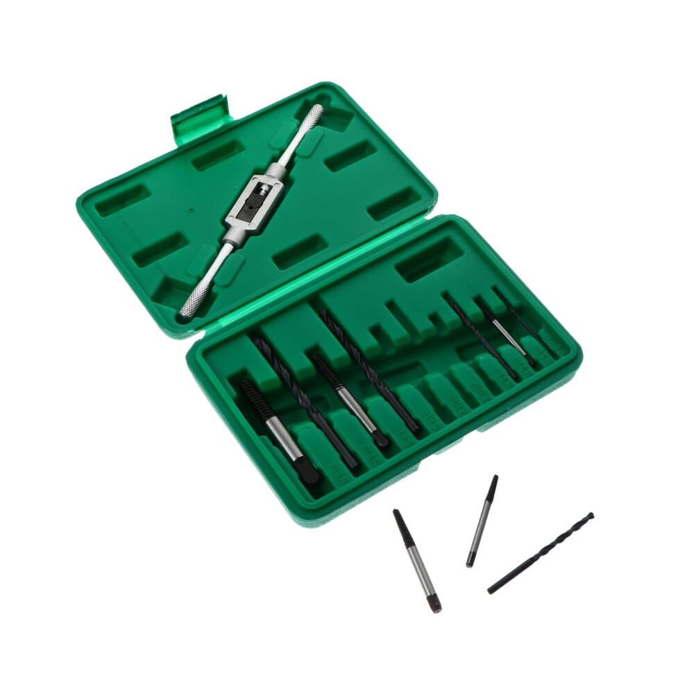 High-Speed Steel Bolt Extractor Kit 11Pc For Damaged Screws Rusty Stripped Broken Studs Fasteners Removal Tool 6947110201405