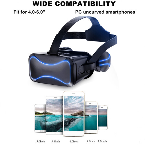 VR Headset with Remote Controller 3D Glasses 2