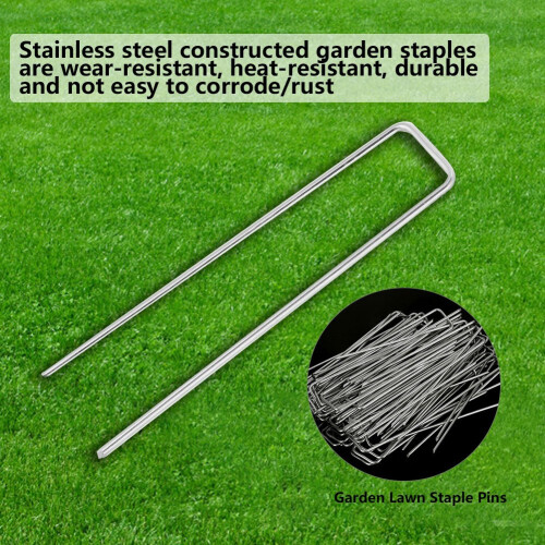 100Pcs Stainless Steel Ground Garden Staple Pins 1