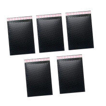 Tear-Resistant Bubble Pouch Set of 5 Thick Self-Sealing Mailers for Bulk Shipping Small Black Packing Pouches