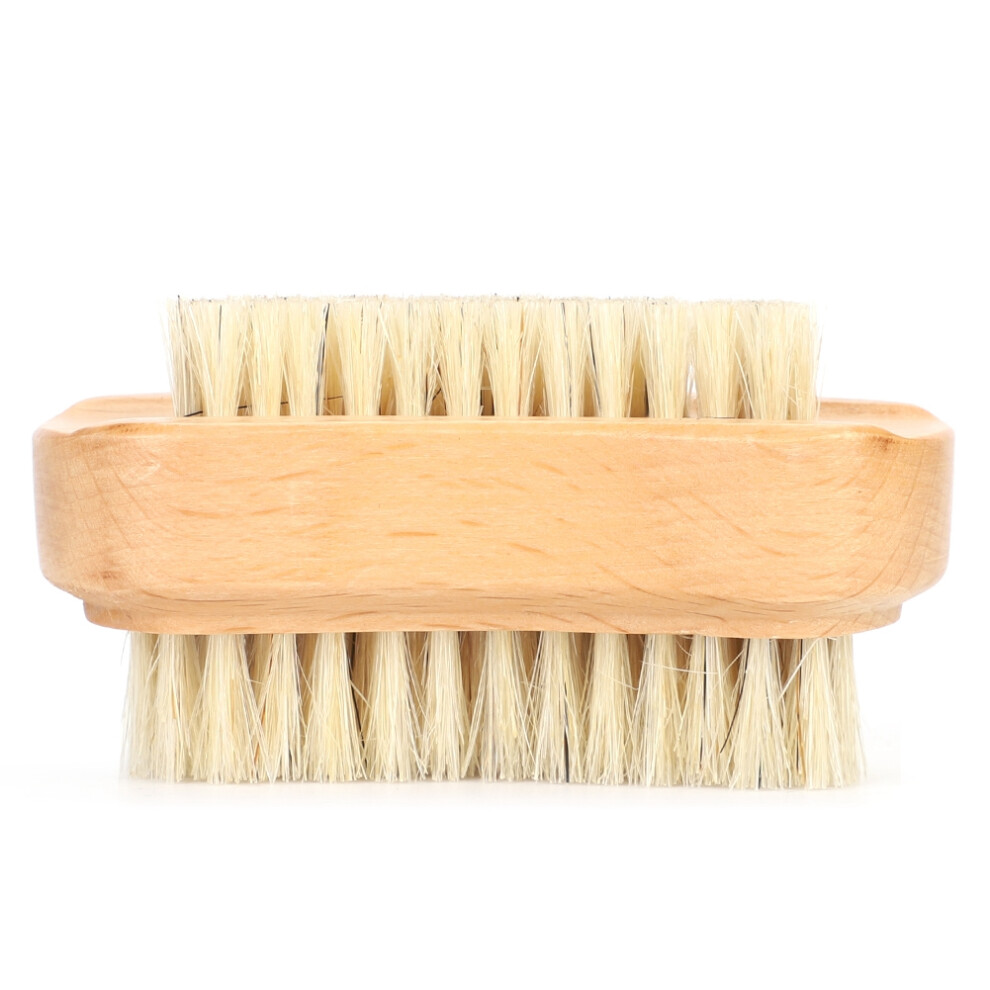 Natural Beech Bristle Double sided Nail Brush