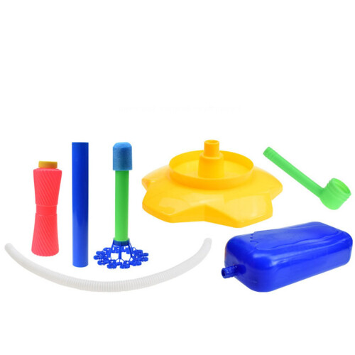 Kids Bubble Rocket Toy with Pedal & Bubble Solution, EVA ABS Material 2