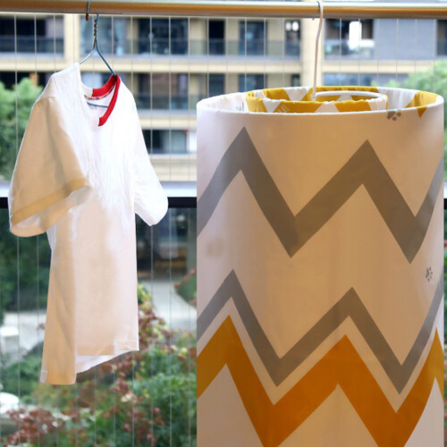 Cintre en spirale pour draps en acier inoxydable blanc 2