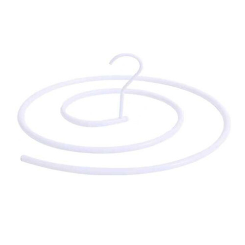 Cintre en spirale pour draps en acier inoxydable blanc 1