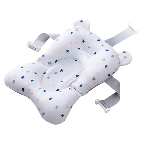 Grand tapis de bain pour bébé 1000 g Blanc Étoile bleue 1
