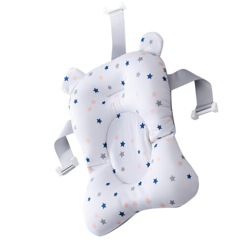 Grand tapis de bain pour bébé 1000 g Blanc Étoile bleue 2