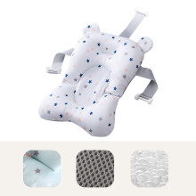 Grande tappetino per bagnetto del neonato, 1000 g, bianco con stelle blu